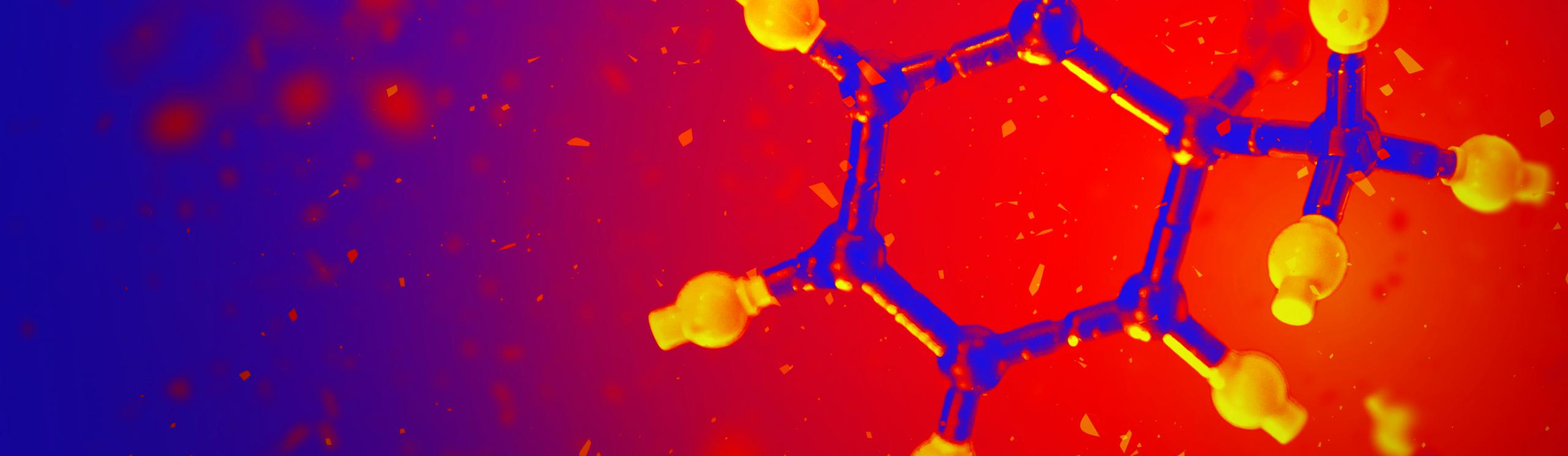 Colorful molecular structure