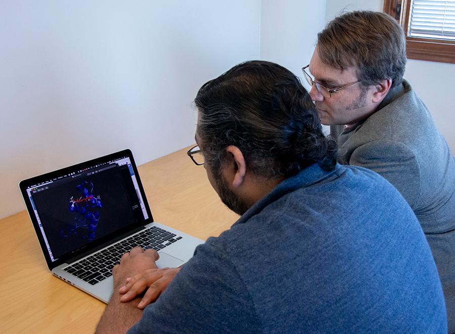 Researchers Ashay Patel and Michael Burkart